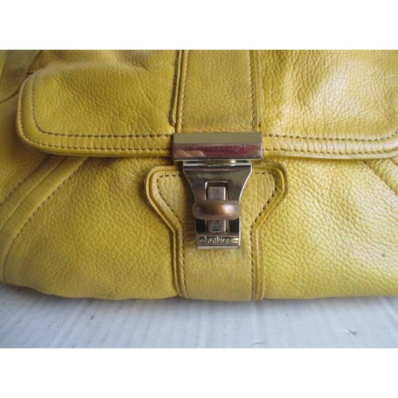 *Botkier Golden Yellow Pebbled 2-Way Shoulder Satchel Bag - Picture 3 of 12